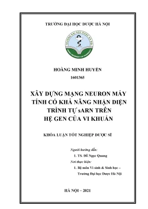Mạng neuron nhận diện trình tự sARN trên hệ gen vi khuẩn