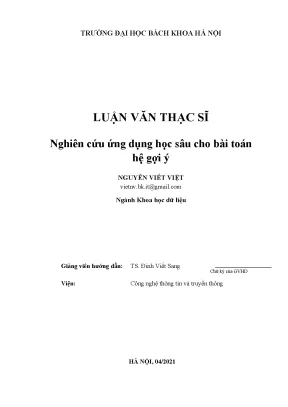 Học Sâu & Hệ Gợi Ý: Nghiên Cứu và Ứng Dụng Thực Tiễn