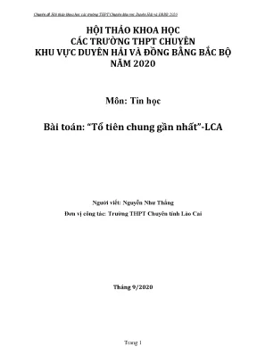 Tổ tiên chung gần nhất (LCA): Toàn tập thuật toán & ví dụ