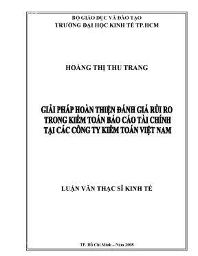 Luận văn giải pháp đánh giá rủi ro kiểm toán BCTC