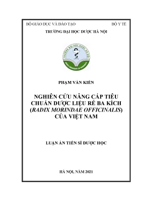 Nâng cấp tiêu chuẩn dược liệu rễ Ba Kích Việt Nam