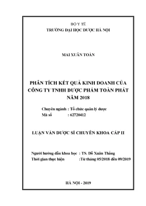 Phân tích kết quả kinh doanh Dược phẩm Toàn Phát 2018