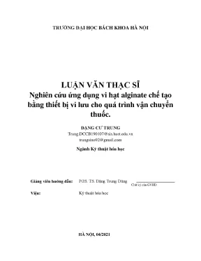 Vi hạt Alginate: Công nghệ vi lưu & Vận chuyển thuốc