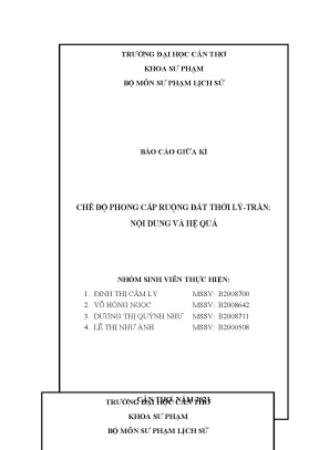 Phong cấp ruộng đất thời Lý-Trần: Nội dung và hệ quả