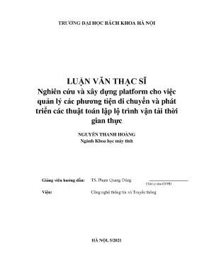 Lập Lộ trình Vận tải Thời gian thực: Thuật toán & Platform