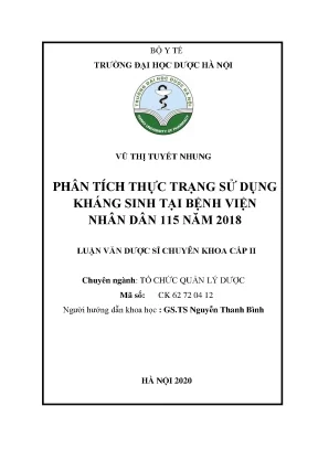 Thực trạng sử dụng kháng sinh tại BV Nhân dân 115 năm 2018