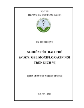 In Situ Gel Moxifloxacin: Bào chế hệ nổi trên dịch vị