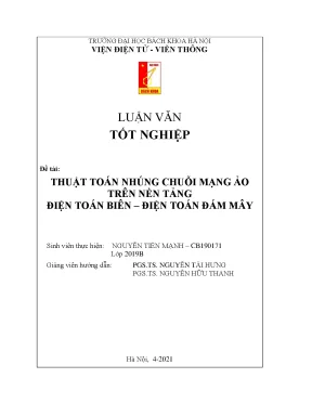 Thuật toán nhúng chuỗi mạng ảo trên nền tảng Biên - Đám mây