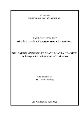 Nhu cầu nhân lực ngành Quản lý nhà nước tại TPHCM