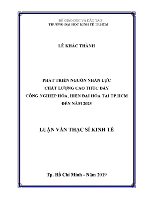 Phát triển NNL chất lượng cao tại TP.HCM đến 2025