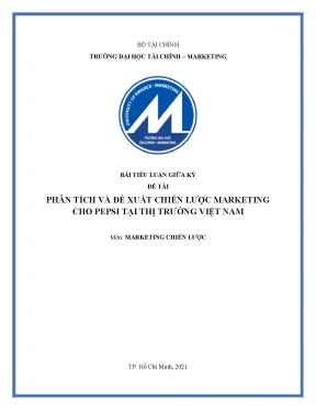 Chiến lược Marketing Pepsi tại Việt Nam: Phân tích & Đề xuất