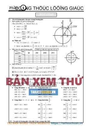 333 Câu Trắc Nghiệm Lượng Giác (Lý Thuyết & Bài Tập)