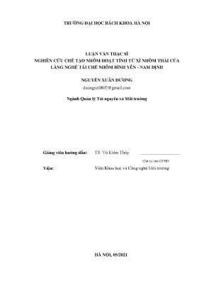 Chế tạo nhôm hoạt tính từ xỉ nhôm thải làng nghề