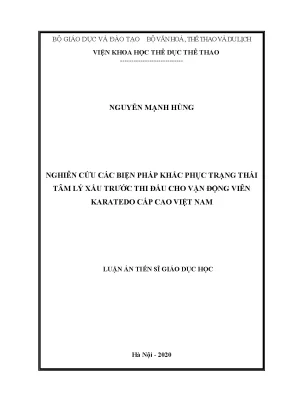 Biện pháp khắc phục tâm lý xấu cho VĐV Karatedo