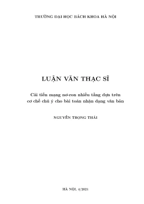 Cải tiến nhận dạng văn bản với mạng nơ ron chú ý