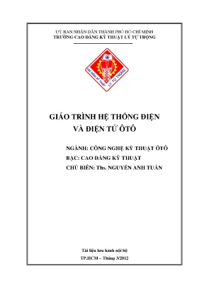 Giáo trình Hệ thống điện và điện tử ô tô (Toàn tập P1)