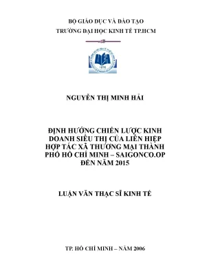 Luận văn: Chiến lược kinh doanh siêu thị SaigonCo.op