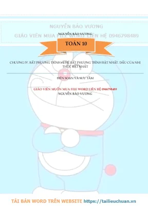 Bất phương trình & Dấu nhị thức bậc nhất Toán 10 (có giải)