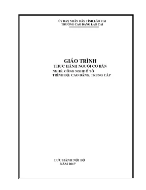 Giáo trình Thực hành Nguội cơ bản ngành Công nghệ Ô tô