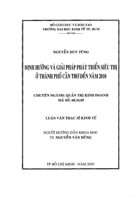 Luận văn: Giải pháp phát triển siêu thị tại thành phố