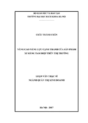 Nâng cao năng lực cạnh tranh xi măng Tam Điệp