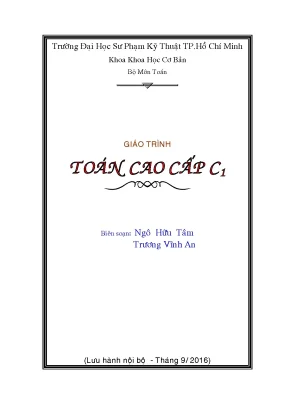 Giáo trình Toán cao cấp C1 - ĐH Sư phạm Kỹ thuật TP.HCM