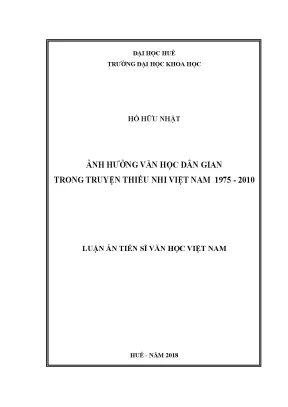 Ảnh hưởng văn học dân gian trong truyện thiếu nhi Việt Nam