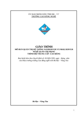 Giáo trình quản trị hệ thống Web Server và Mail Server