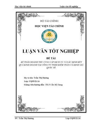 Kế toán doanh thu dịch vụ và kết quả kinh doanh tại công ty kiểm toán