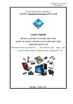 Giáo trình Lắp ráp và Cài đặt Máy tính - Trình độ Trung cấp