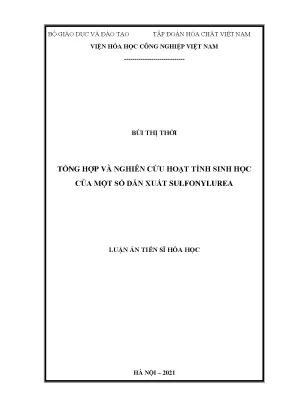 Tổng hợp và nghiên cứu hoạt tính sinh học dẫn xuất sulfonylurea