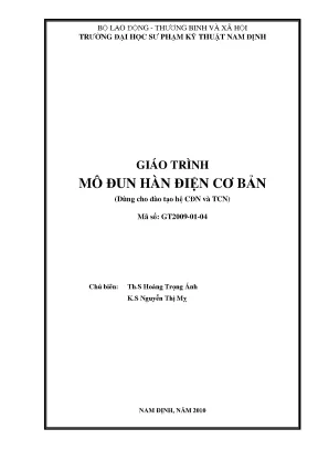 Giáo trình Hàn điện cơ bản - Đại học Sư phạm Kỹ thuật Nam Định