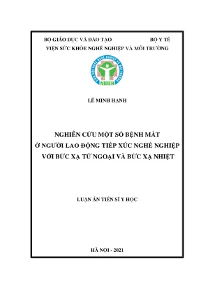 Nghiên cứu bệnh mắt ở lao động tiếp xúc bức xạ tử ngoại và nhiệt