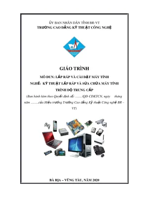 Giáo trình lắp ráp và cài đặt máy tính nghề Kỹ thuật máy tính