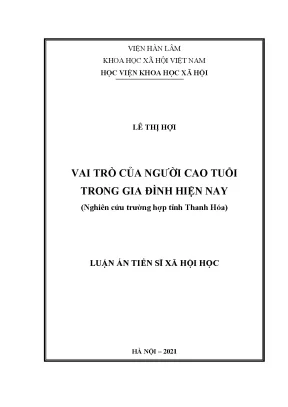 Vai trò của người cao tuổi trong gia đình hiện nay tại Thanh Hóa