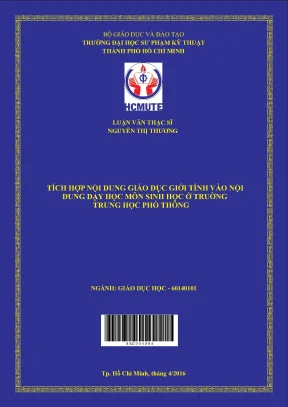 Tích hợp giáo dục giới tính trong dạy học sinh học THPT
