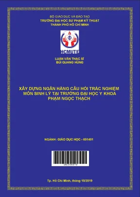 Xây dựng ngân hàng câu hỏi trắc nghiệm môn Sinh lý