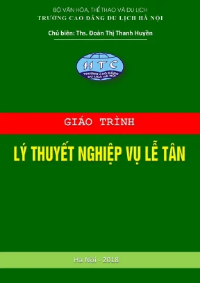Giáo trình lý thuyết nghiệp vụ lễ tân - Quản trị khách sạn