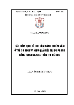 Đặc điểm dịch tễ lâm sàng nhiễm nấm ở trẻ sơ sinh và hiệu quả fluconazole