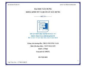Phân tích dự án đầu tư khu biệt thự, nhà ở cho thuê
