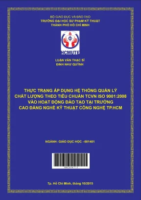 Áp dụng ISO 9001:2008 trong quản lý chất lượng đào tạo