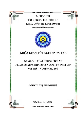Nâng cao chất lượng dịch vụ chăm sóc khách hàng Woodpark Huế