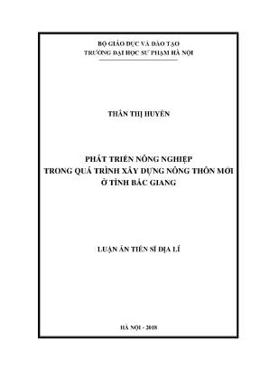 Phát triển nông nghiệp xây dựng nông thôn mới tại Bắc Giang