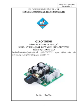 Giáo trình kỹ thuật xung số - Lắp ráp sửa chữa máy tính