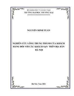Nghiên cứu lòng trung thành khách hàng tại khách sạn Hà Nội