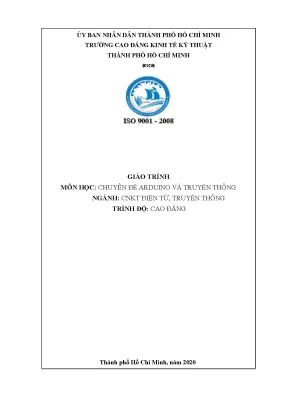 Giáo trình Arduino & Truyền thông CNKT Điện tử Truyền thông