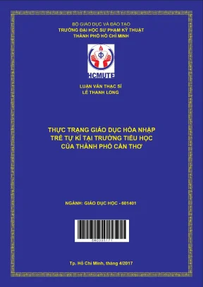 Thực trạng giáo dục hòa nhập trẻ tự kỷ tại tiểu học Cần Thơ