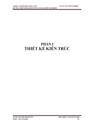 Luận văn thiết kế kiến trúc Nhà khách Tân Long TP.HCM
