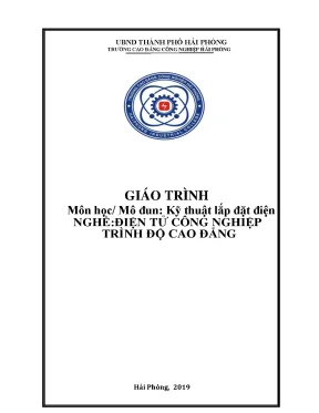 Giáo trình kỹ thuật lắp đặt điện ngành điện tử công nghiệp