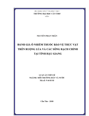 Đánh giá ô nhiễm thuốc BVTV trên ruộng lúa và sông rạch Hậu Giang